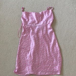 Zara: pink cowl neck dress